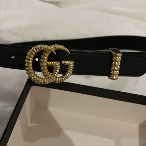 Womens Leather Gucci Belt - Torchon Double G Buckle - Picture 4 of 5